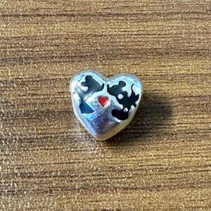 Pandora Mickey & Minnie Kissing Heart Charm